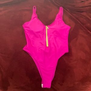Pink one piece swimsuit